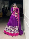 Lnb1618 Pure Rayon Printed And Hand Work Work Lehenga With Blouse Dupatta Wholesale Suppliers In Mumbai